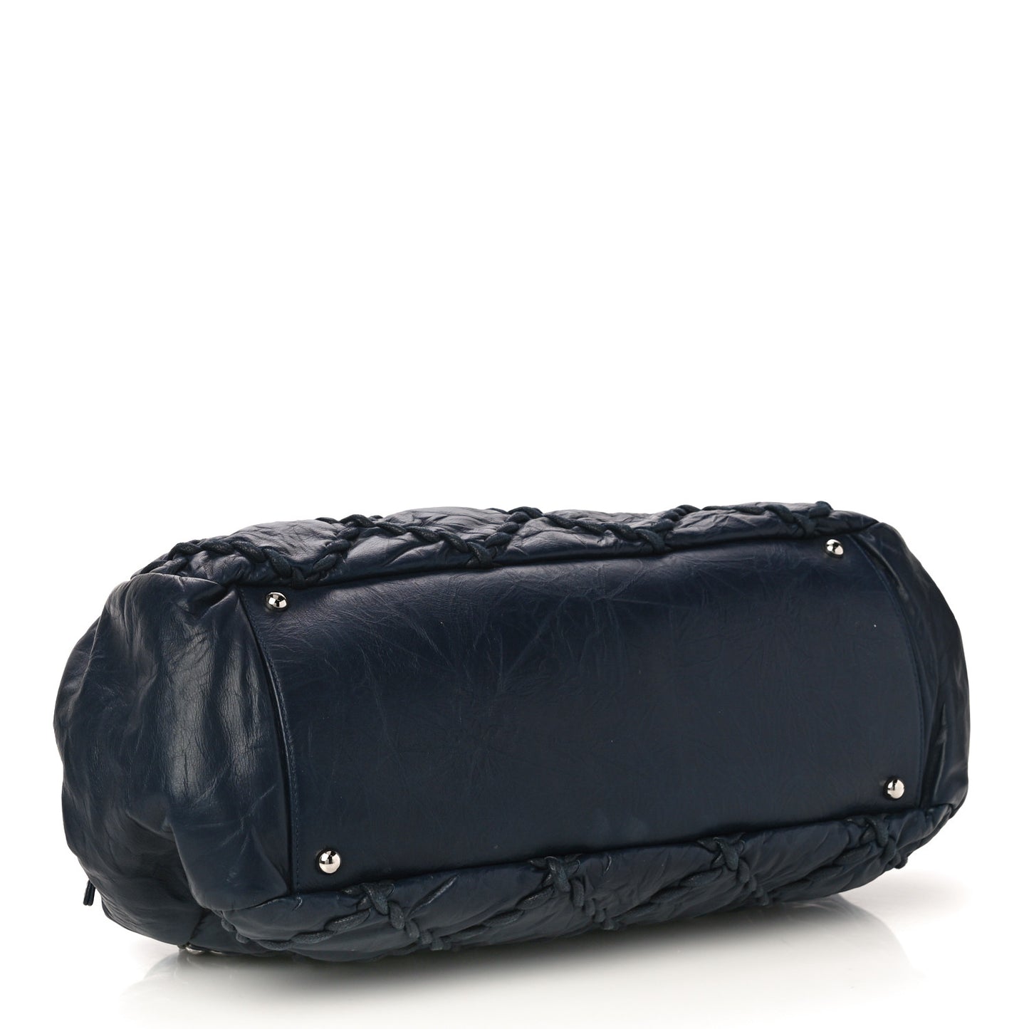 Calfskin Ultra Stitch Bowler Navy