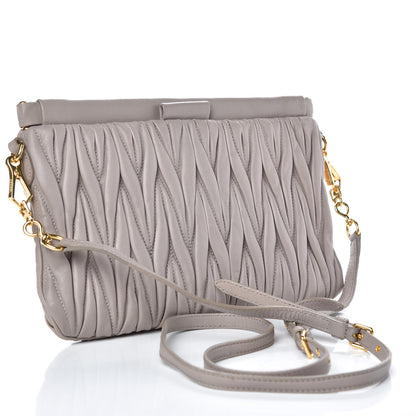 Miu Miu Nappa Matelasse Clutch Pomice 3 of 8