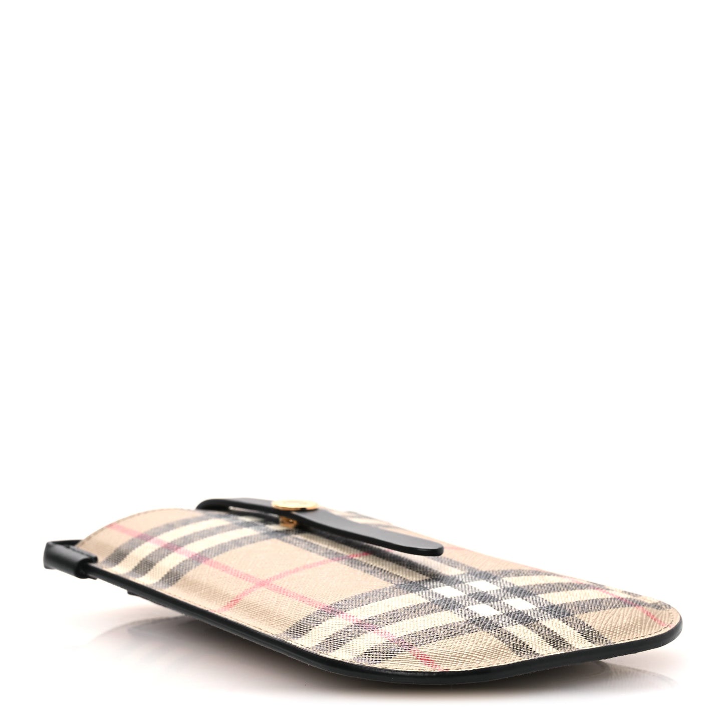 E-Canvas Calfskin Vintage Check Anne Phone Case With Strap Archive Beige