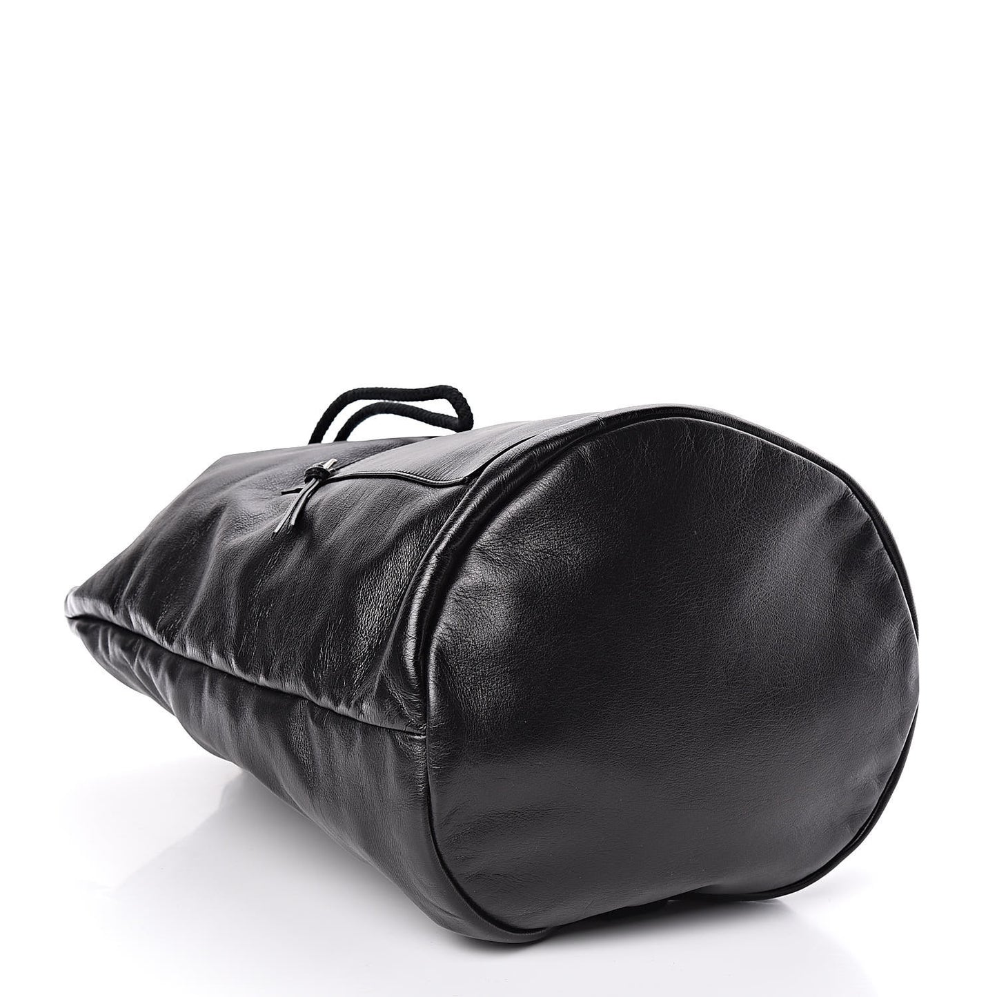 Smooth Calfskin City Sailor Drawstring Backpack Black