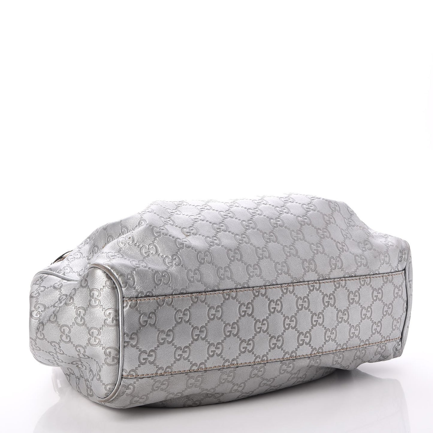 Guccissima Medium Sukey Tote Silver