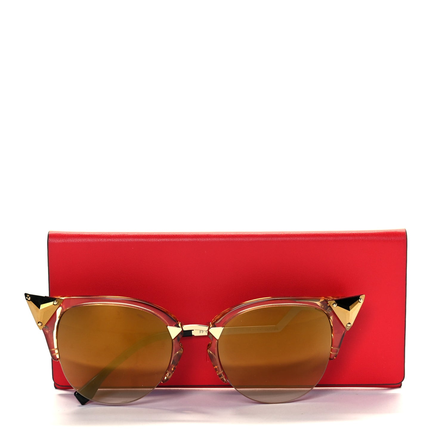Metal Iridia Cat Eye Sunglasses FF 0041/S Gold