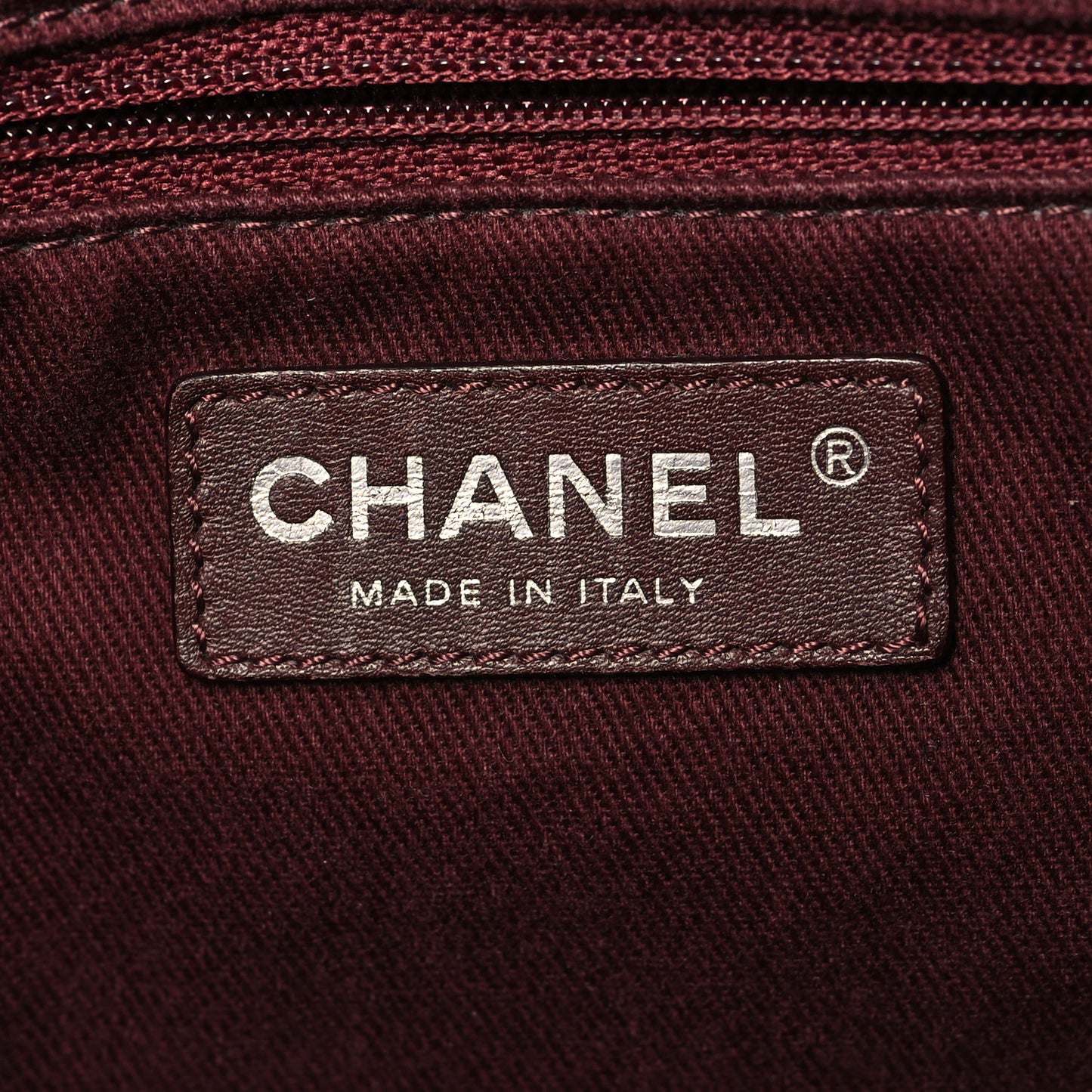 Iridescent Calfskin Quilted Large In The Mix Tote Dark Brown