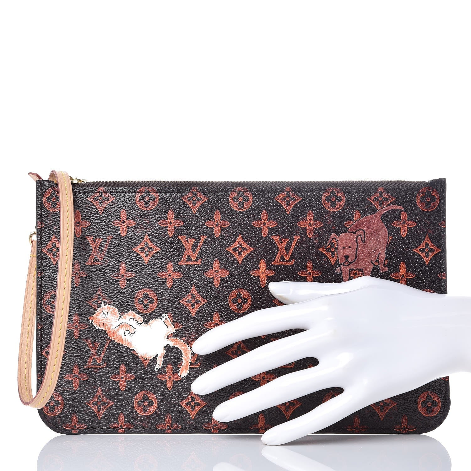 Louis Vuitton Catogram Neverfull MM GM Pochette Marron 2 of 7