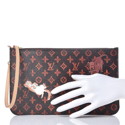 Louis Vuitton Catogram Neverfull MM GM Pochette Marron 2 of 7