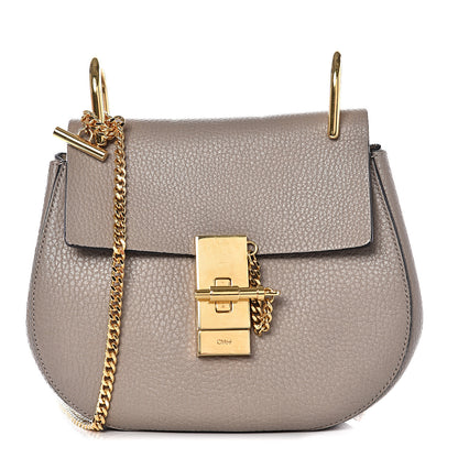 Chloe Grained Lambskin Mini Drew Shoulder Bag Motty Grey 1 of 10