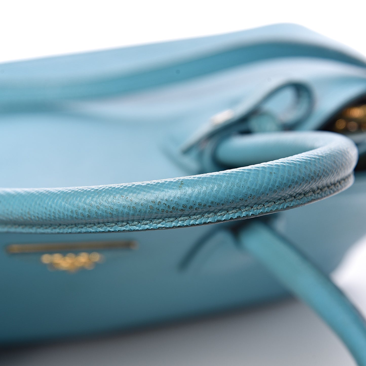 Saffiano Cuir Small Double Bag Turchese