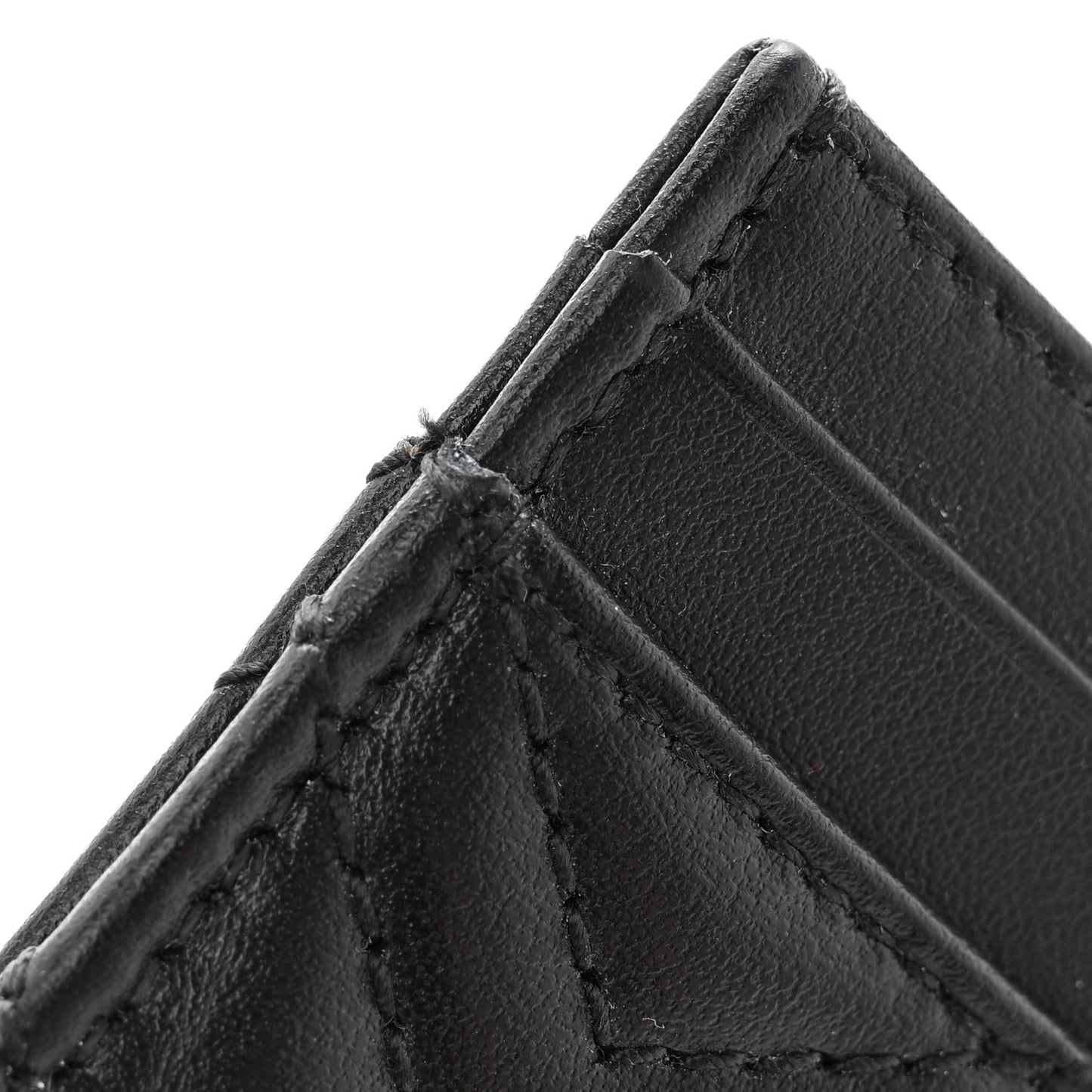 Calfskin Matelasse GG Marmont Card Holder Black