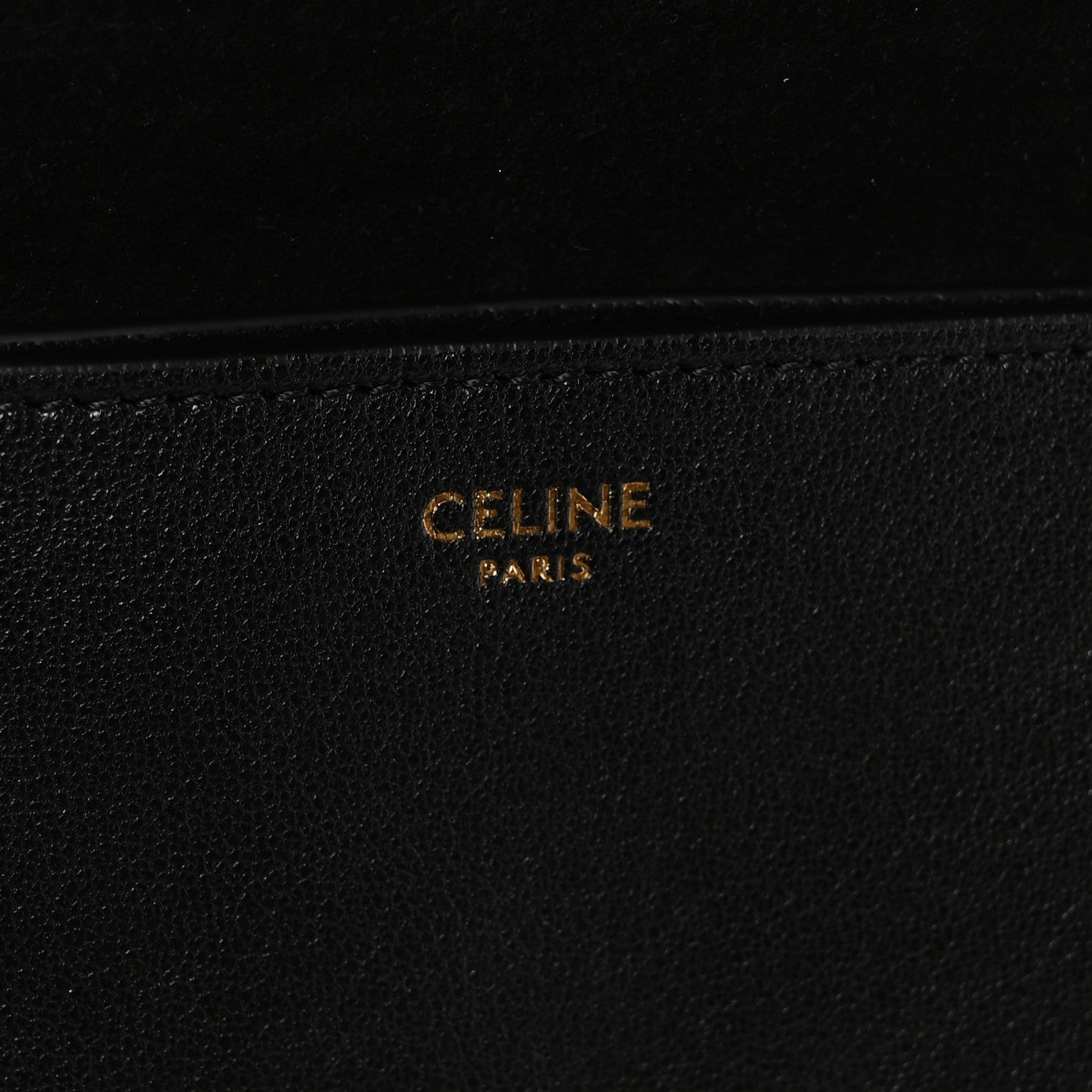 Celine Shiny Lambskin Soft Triomphe Besace Bag Black 6 of 11