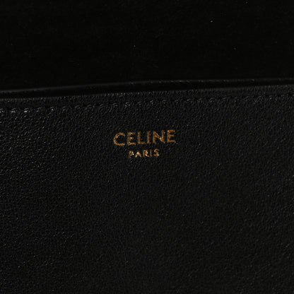 Celine Shiny Lambskin Soft Triomphe Besace Bag Black 6 of 11