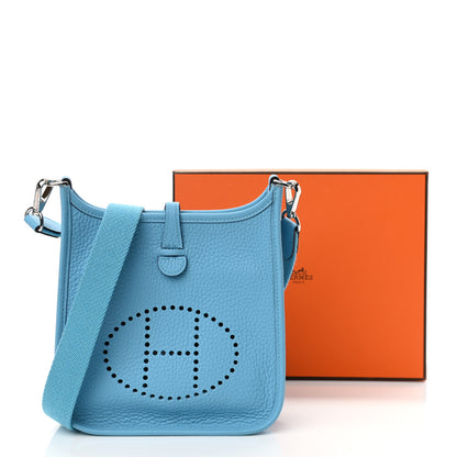 Hermes Taurillon Clemence Evelyne TPM Bleu Du Nord 10 of 10