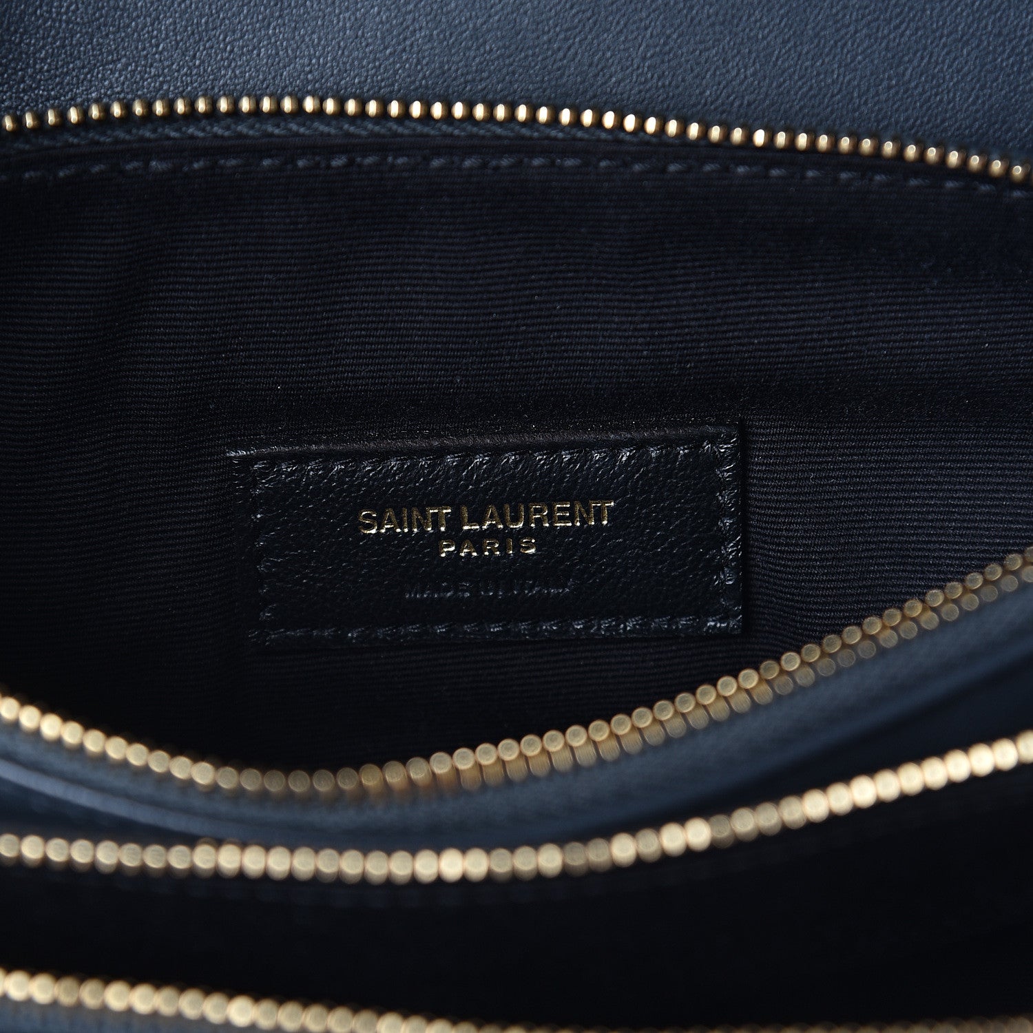Saint Laurent Lambskin Diamond Quilted Monogram Angie Chain Bag Dark Smog 5 of 8