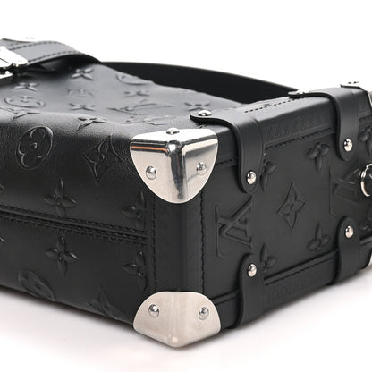 Louis Vuitton Calfskin Debossed Monogram Side Trunk Black 9 of 10