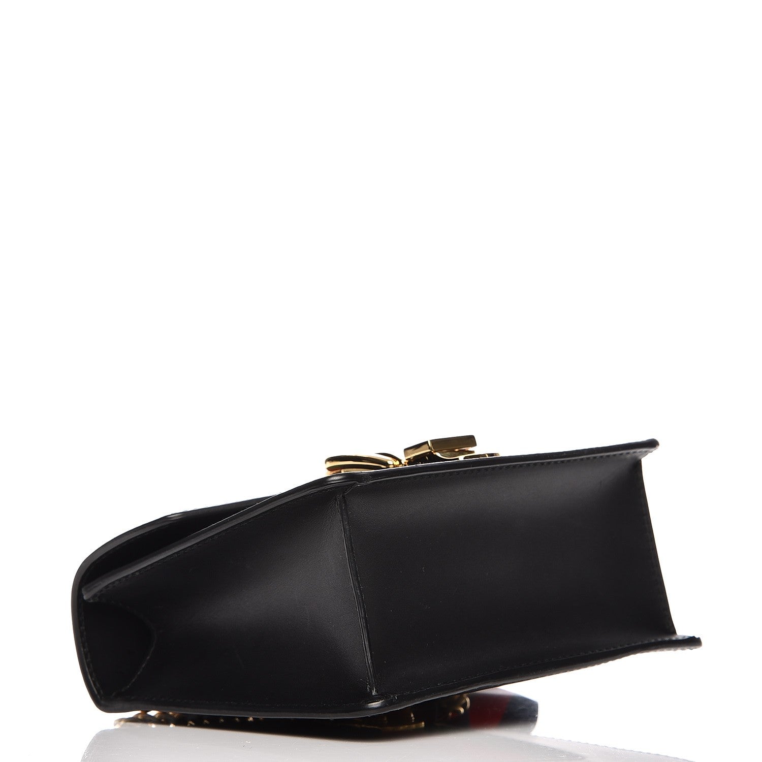 Gucci Calfskin Mini Sylvie Chain Shoulder Bag Black 4 of 7