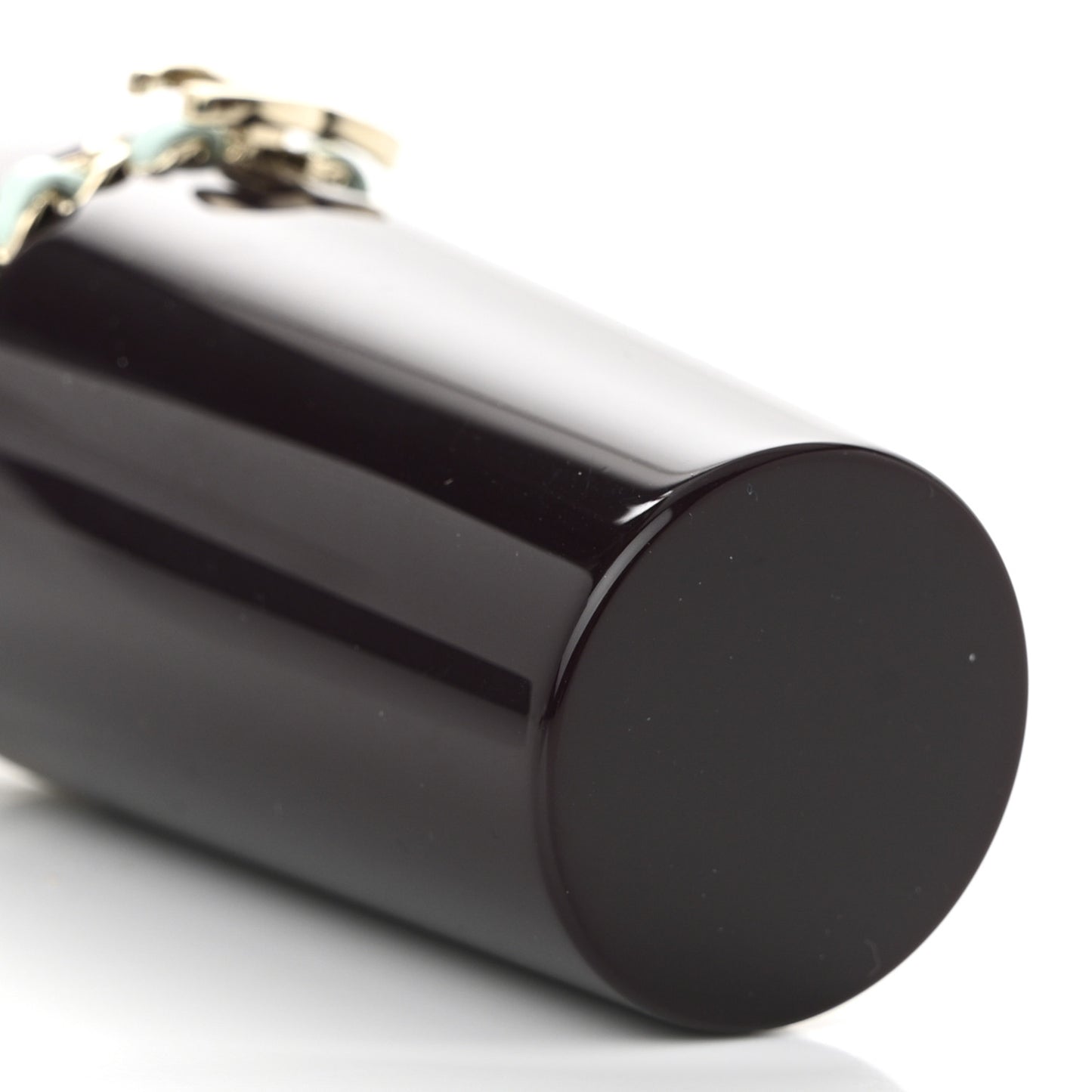 Lucite Lipstick Case On Chain Burgundy Blue