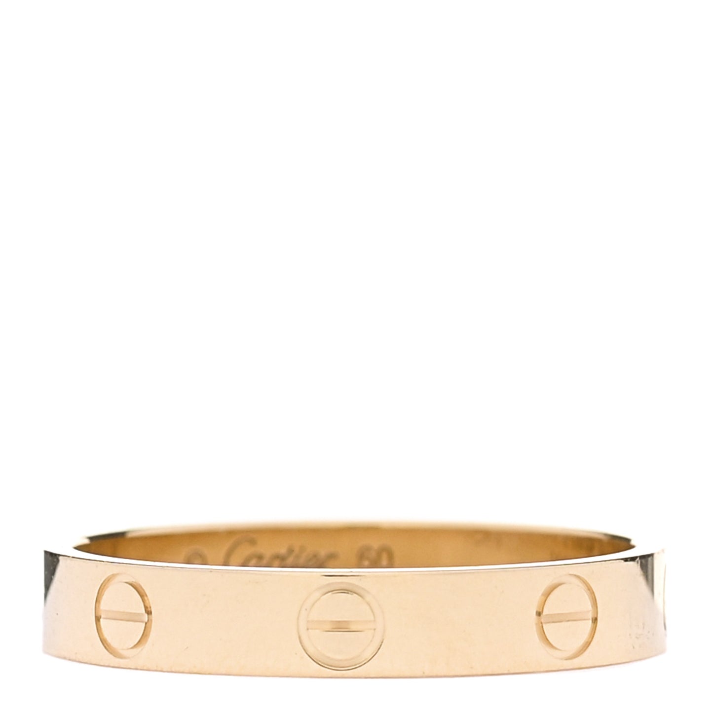 18K Yellow Gold 3.5mm LOVE Wedding Band Ring 60 9
