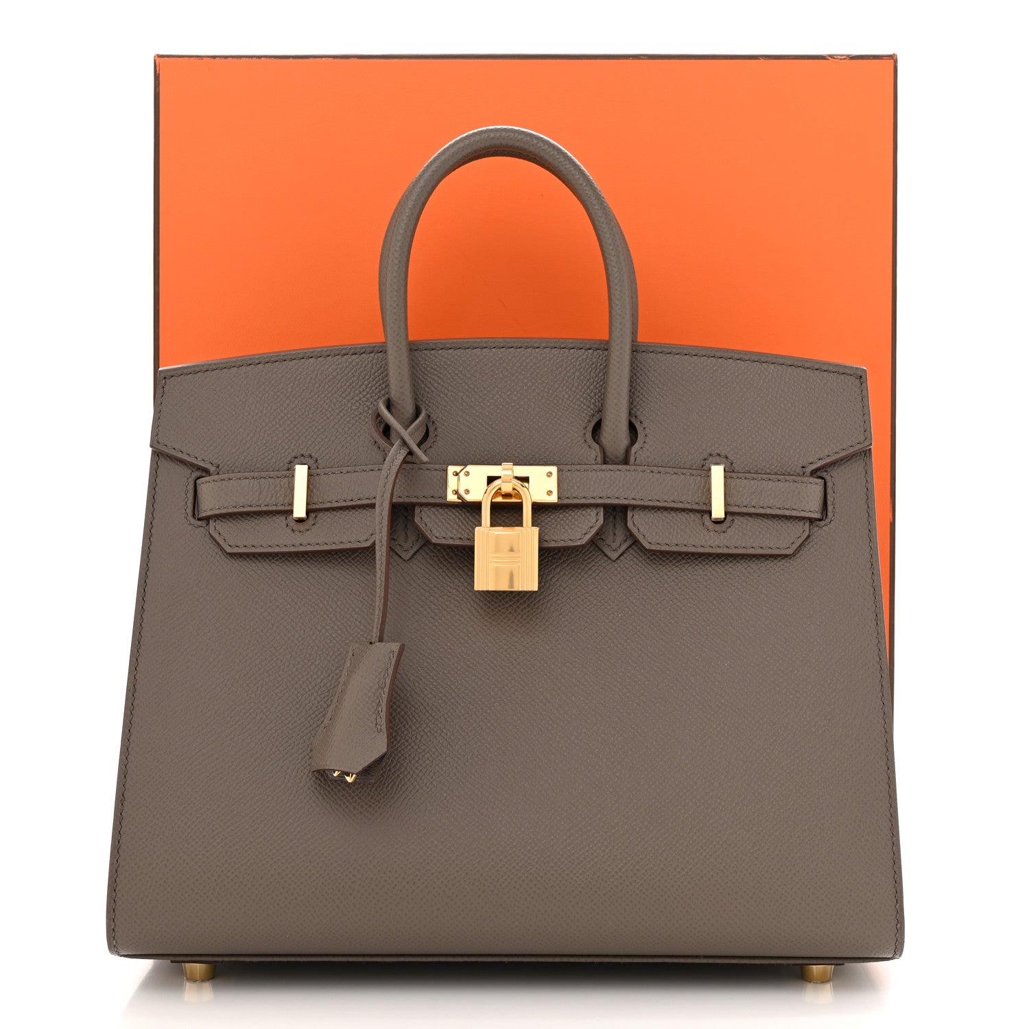 Hermes Epsom Birkin Sellier 25 Etain 11 of 11