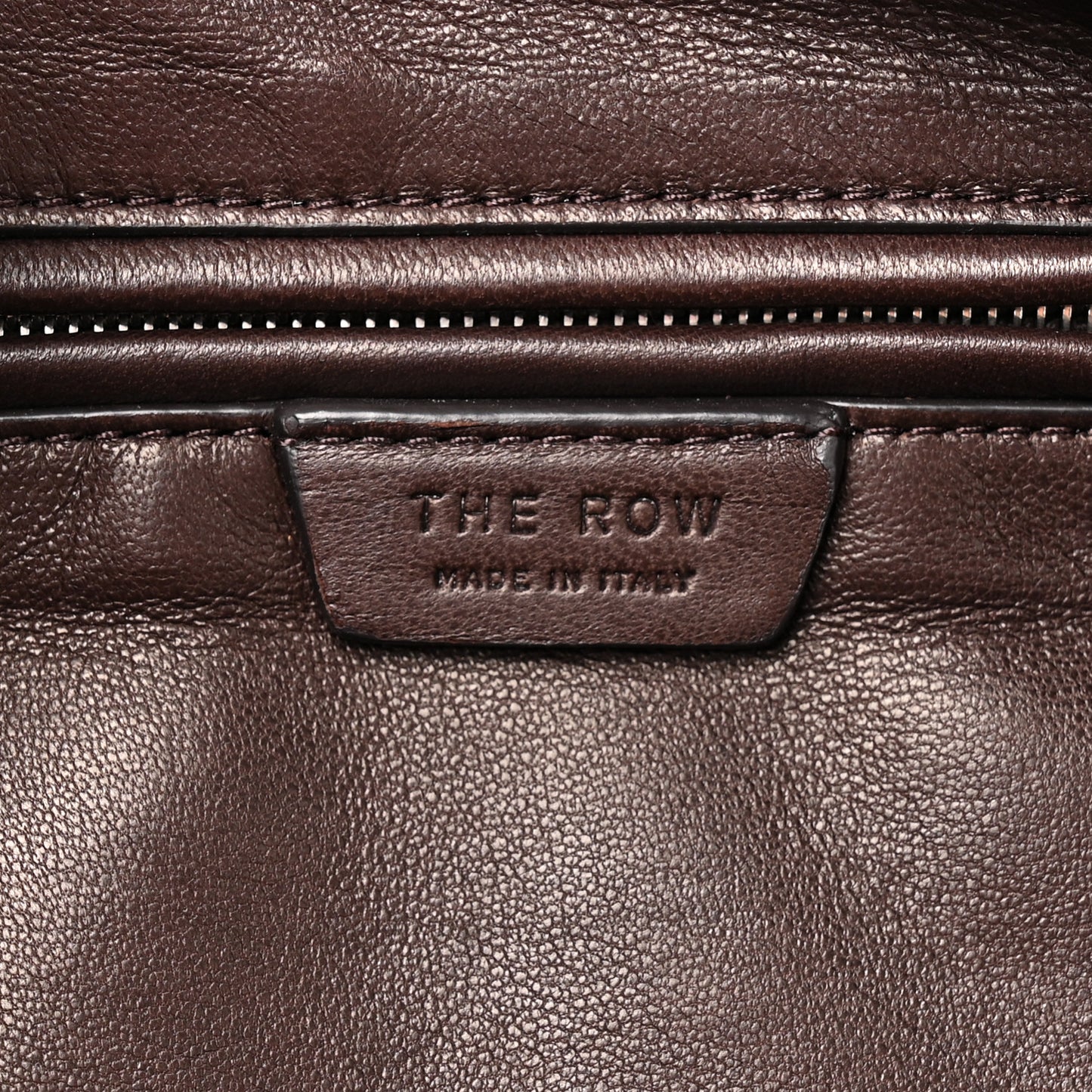 Grained Calfskin Astra Bowling Bag Dark Taupe
