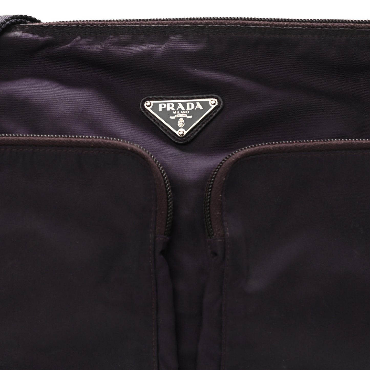 Tessuto Nylon Saffiano Messenger Bag Purple