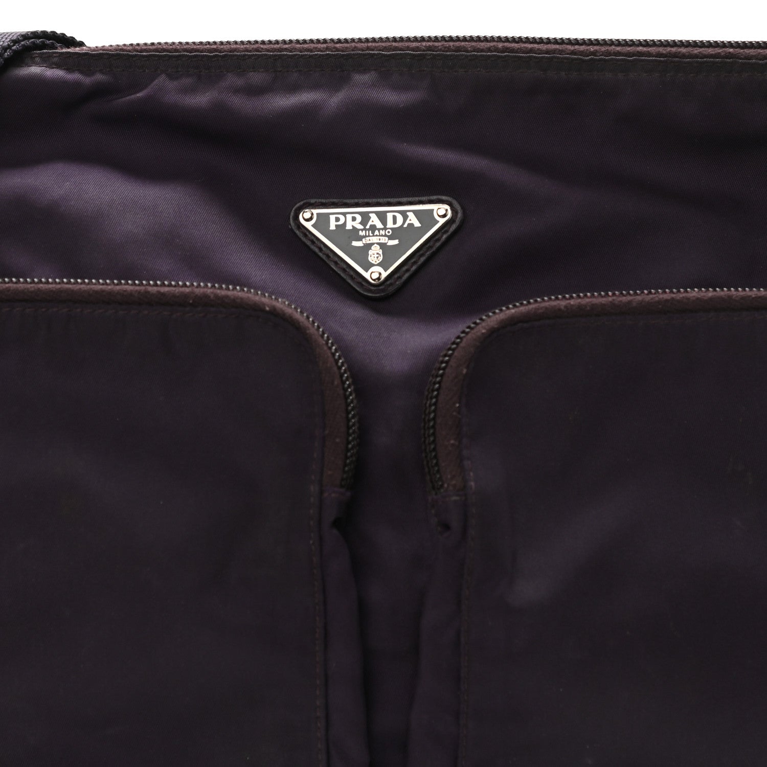 Prada Tessuto Nylon Saffiano Messenger Bag Purple 8 of 10