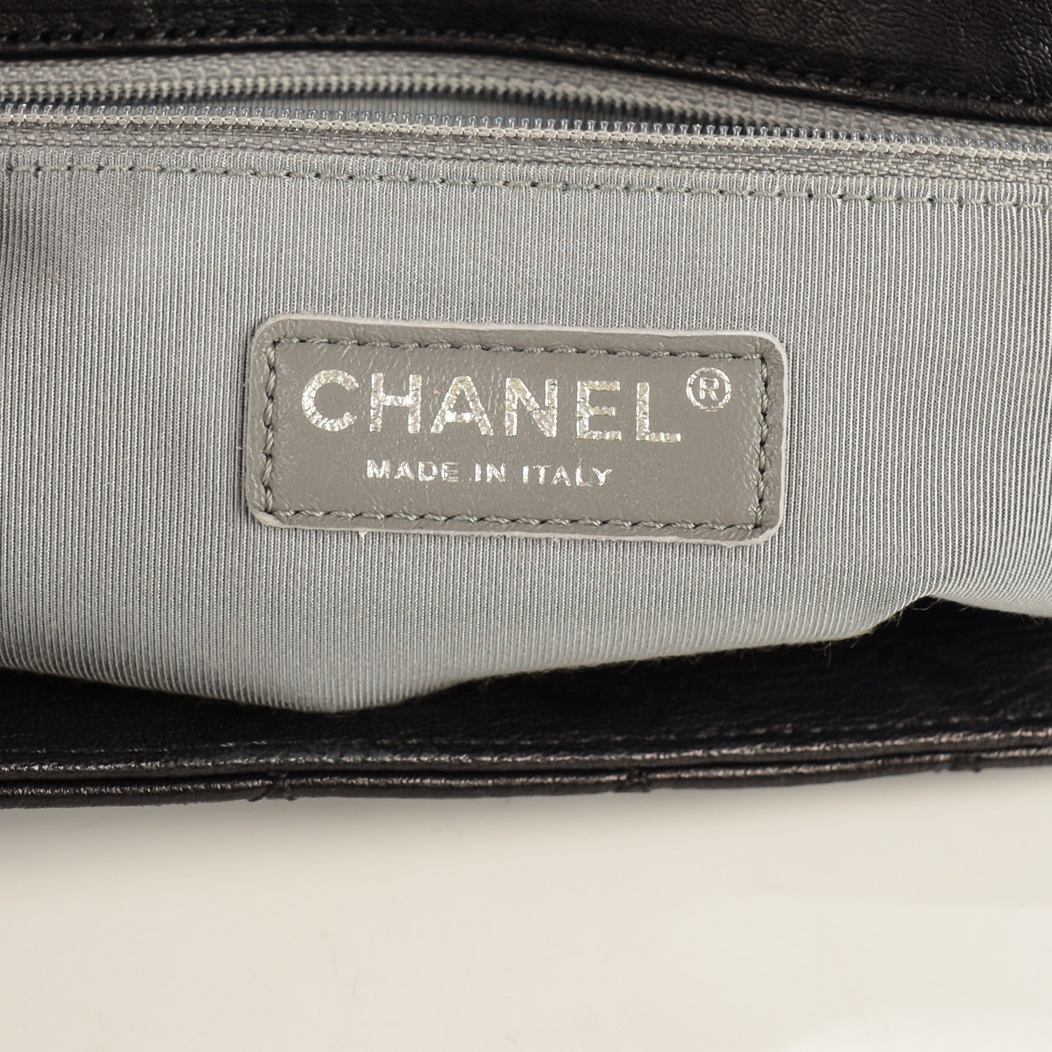 Chanel Crumpled Lambskin Chain Around Maxi Flap Bag Black 7 of 8