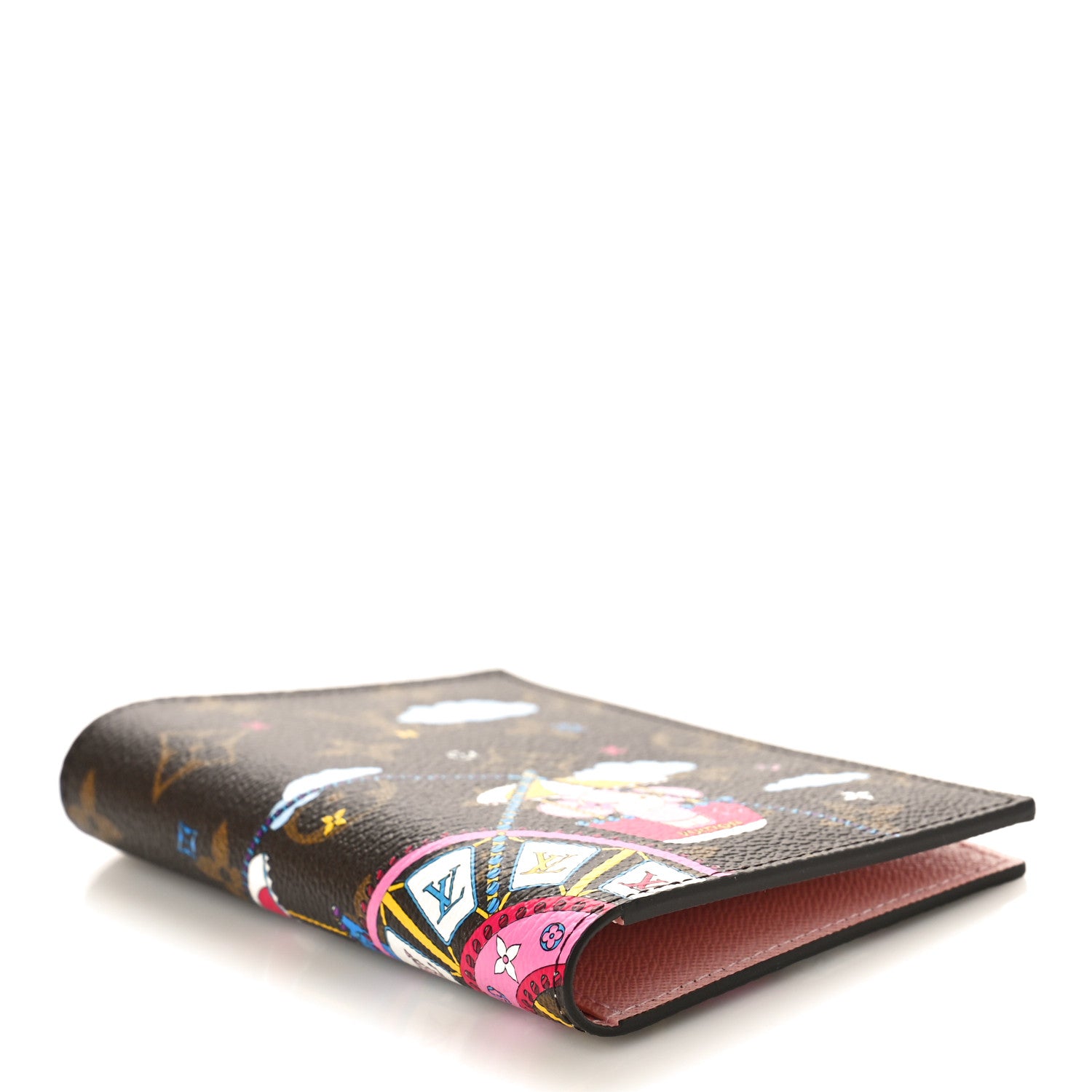 Louis Vuitton Monogram 2020 Christmas Animation Big Wheel Passport Cover Rose Ballerine 4 of 9