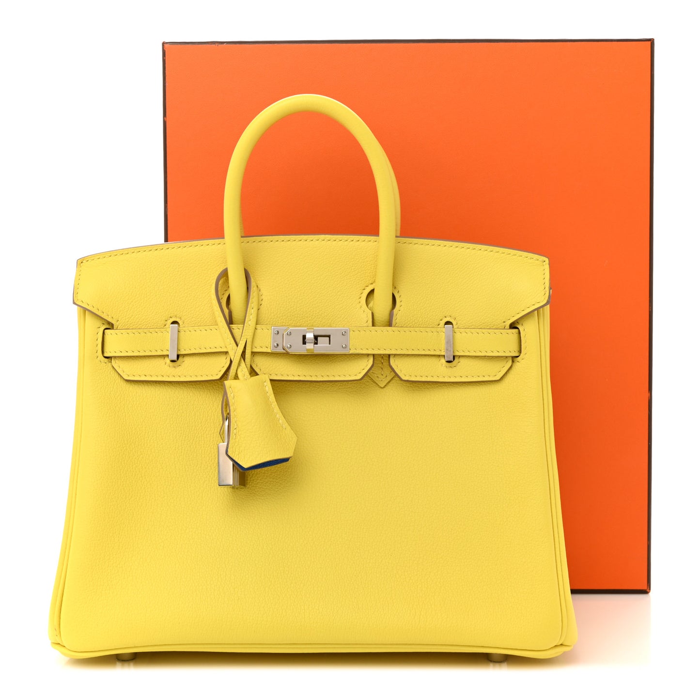 Taurillon Novillo Verso Birkin 25 Lime Bleuet