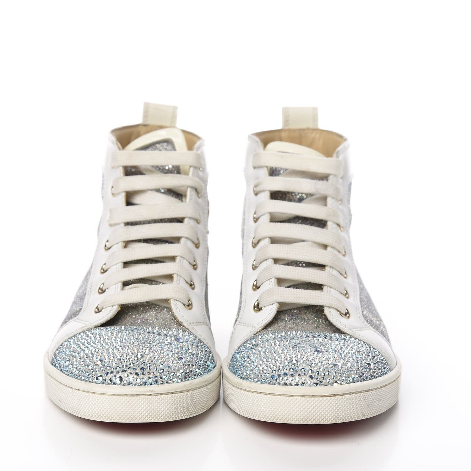 Christian Louboutin Glitter Bip Bip Strass Womens Flat Sneakers 36 Version Multi 2 of 9