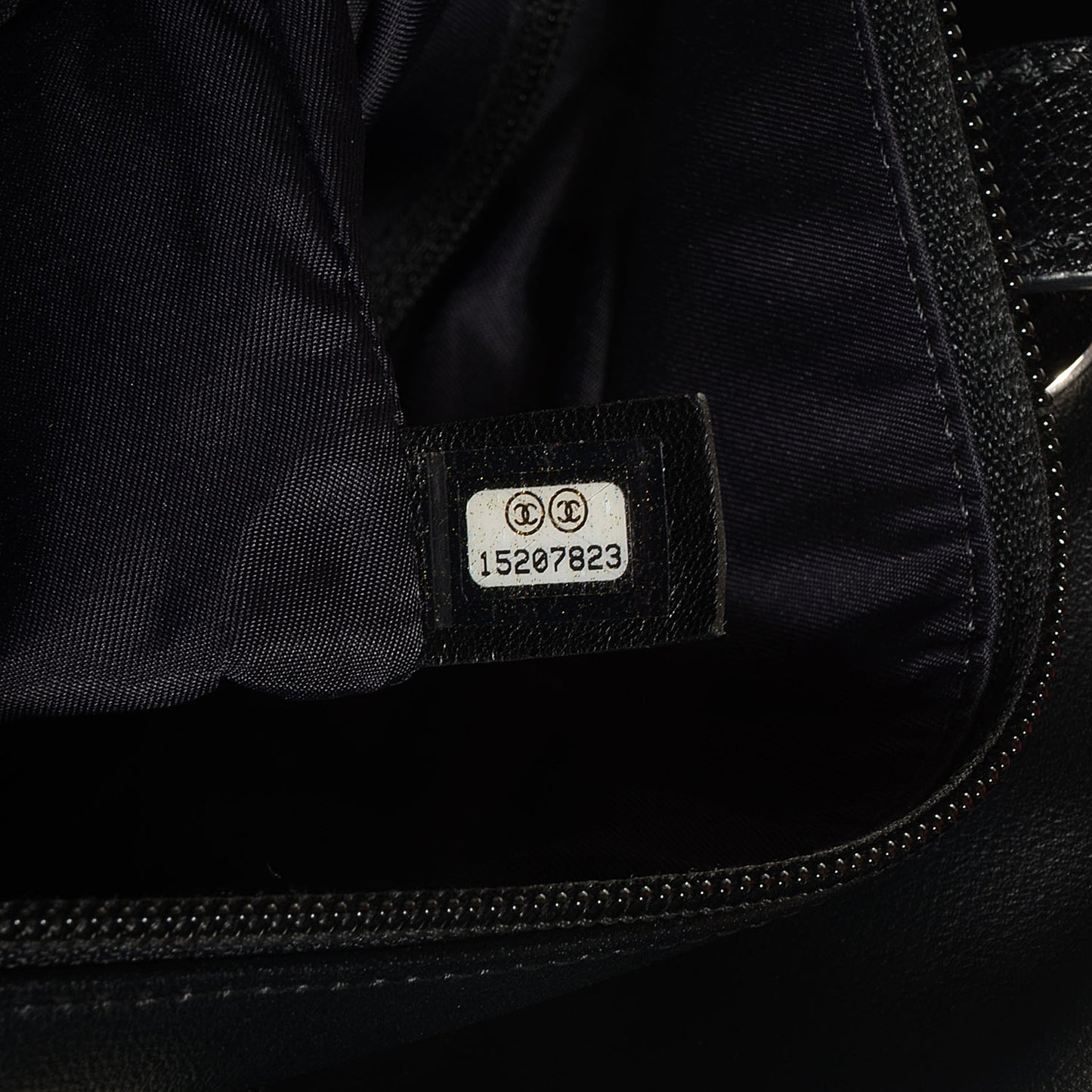 Coated Canvas Quilted Small Paris Biarritz Tote Black