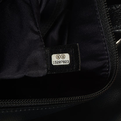 Chanel Coated Canvas Quilted Small Paris Biarritz Tote Black 7 of 8