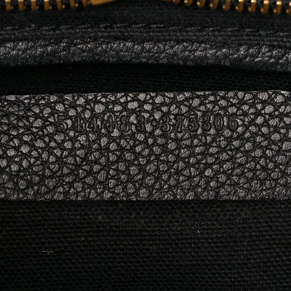 Alexander McQueen Pebbled Calfskin Small Skull Padlock Zip Around Tote Black 8 of 14