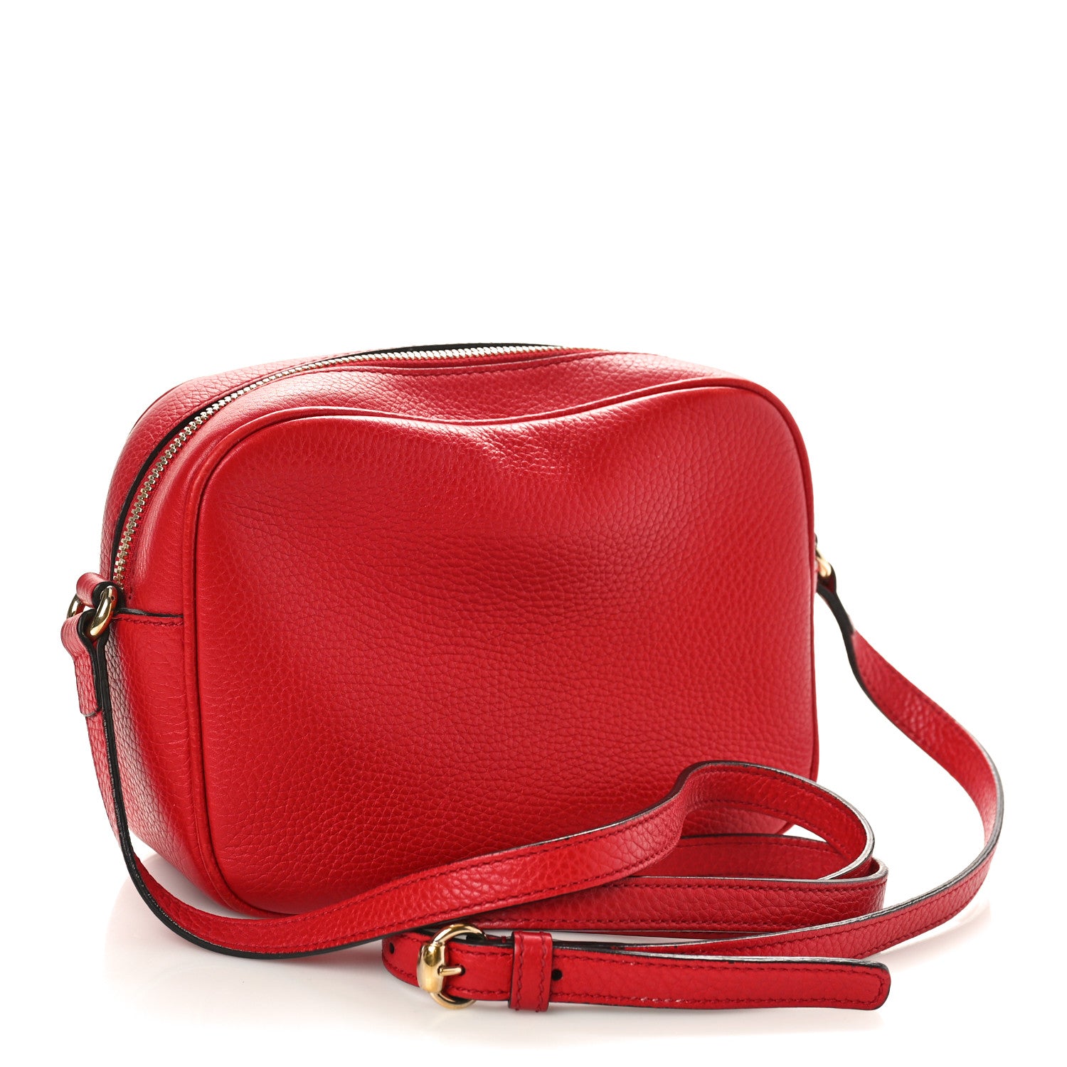 Gucci Pebbled Calfskin Small Soho Disco Bag Tabasco Red 3 of 10