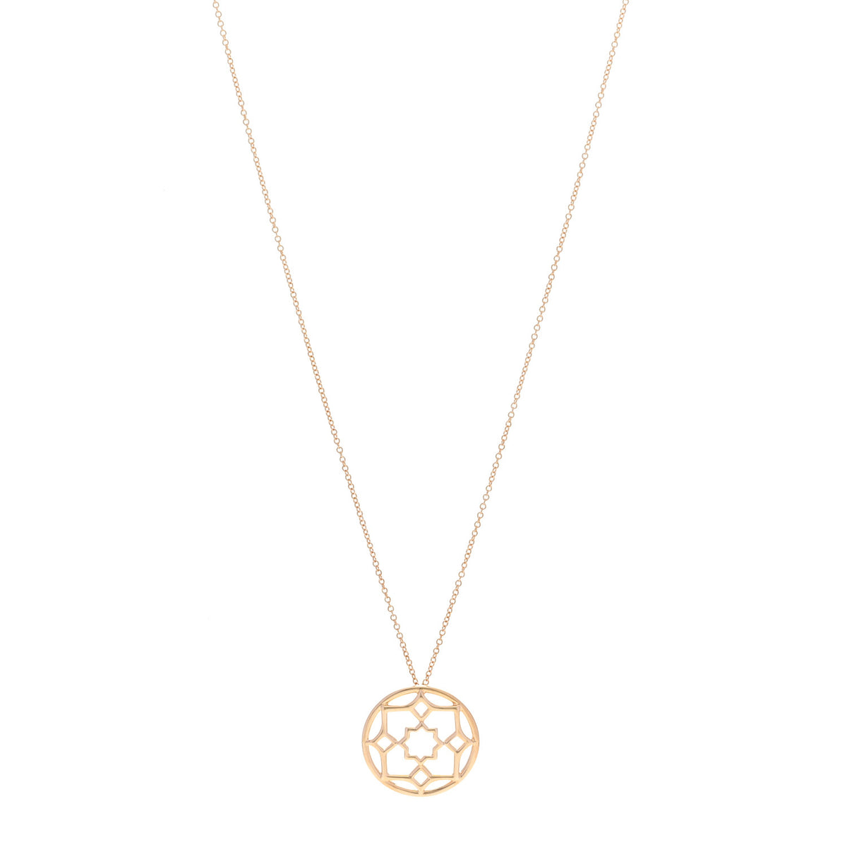 18K Yellow Gold Paloma Picasso Zellige Medallion Pendant Necklace