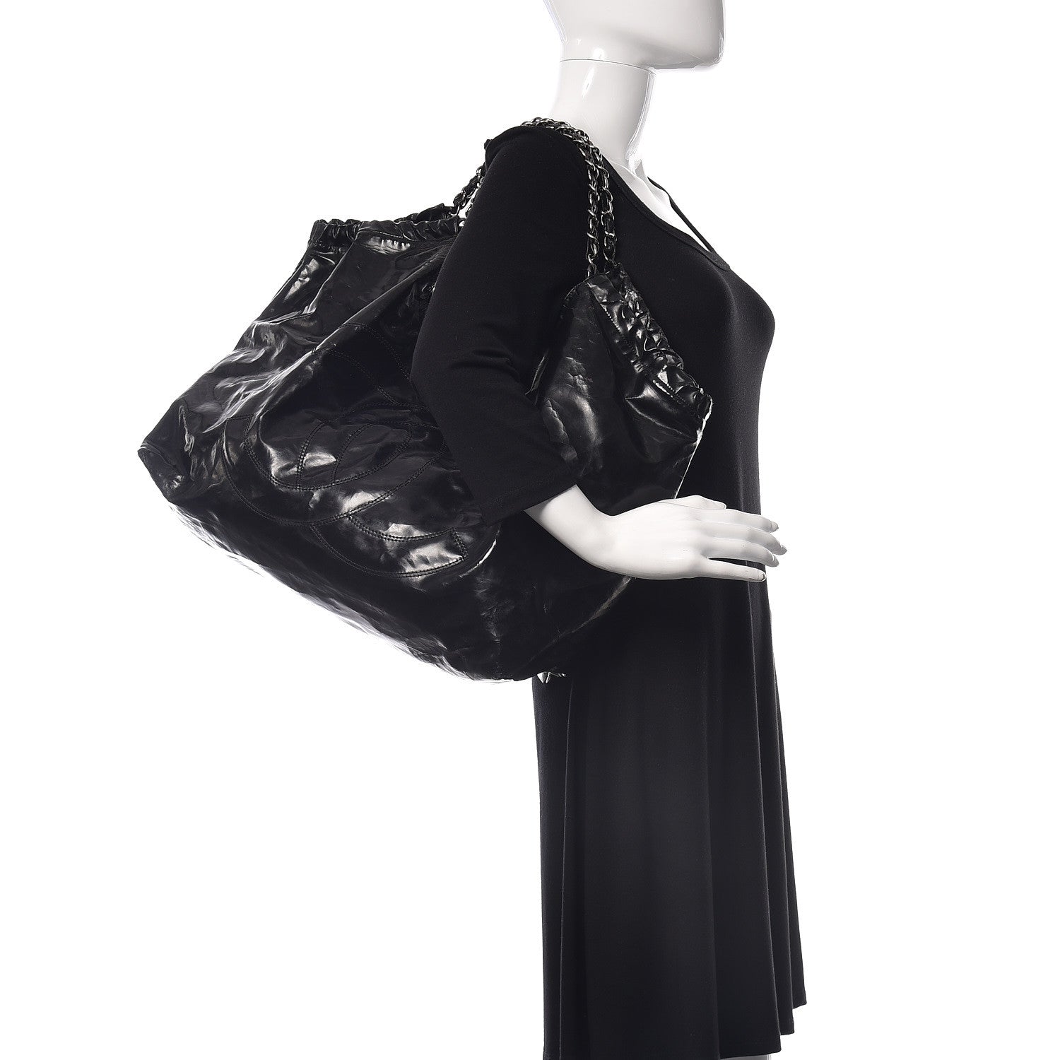 Chanel Vinyl XL Coco Cabas Black 2 of 17