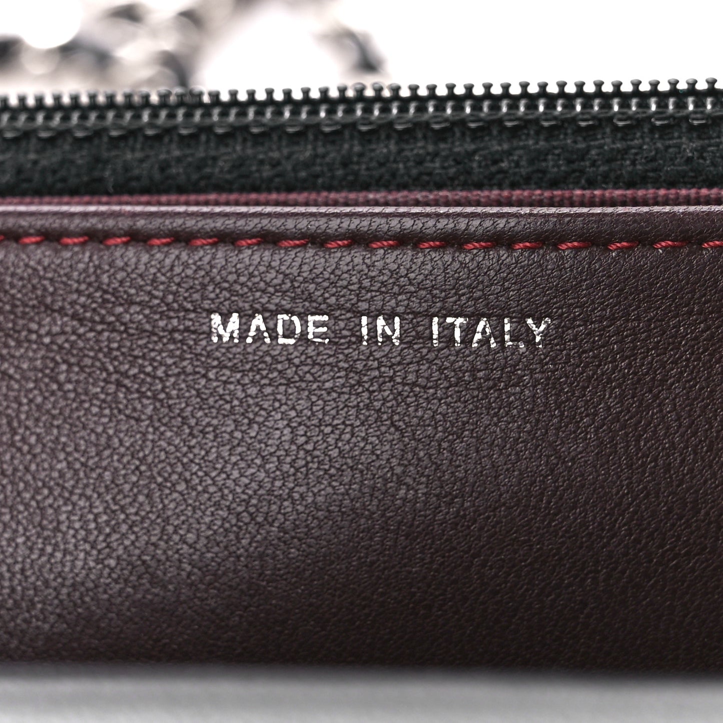 Lambskin Quilted Wallet On Chain WOC Black
