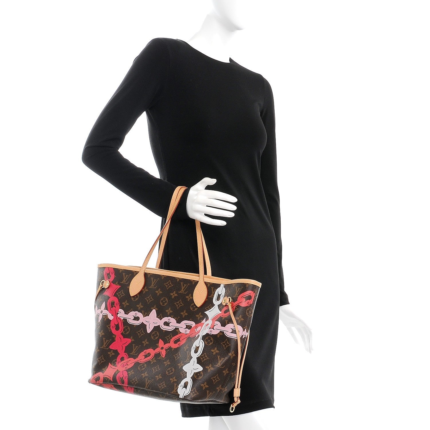 Louis Vuitton Monogram Bay Neverfull MM Rose Ballerine Poppy 2 of 11