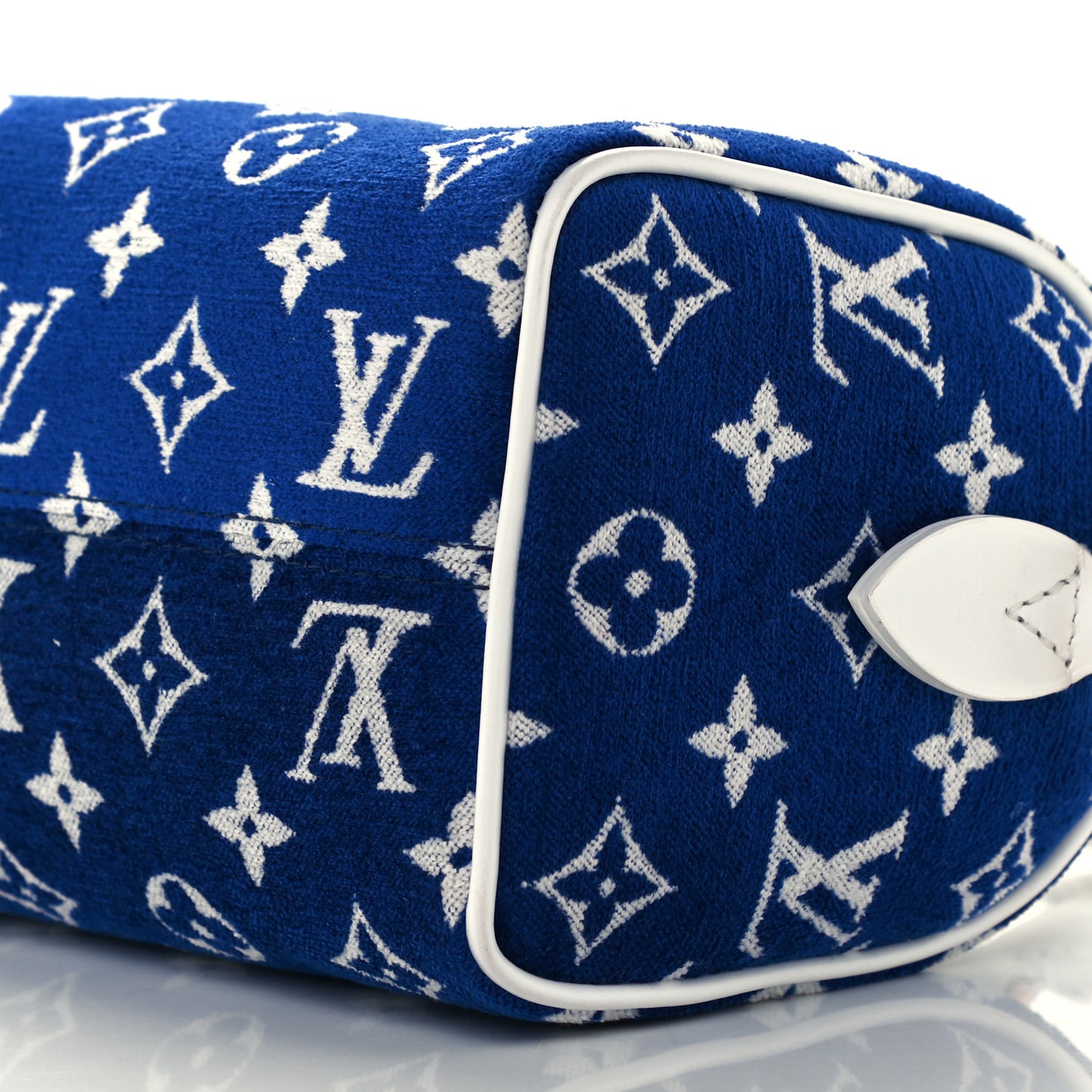 Jacquard Velvet Monogram LV Match Speedy Bandouliere 20 Blue