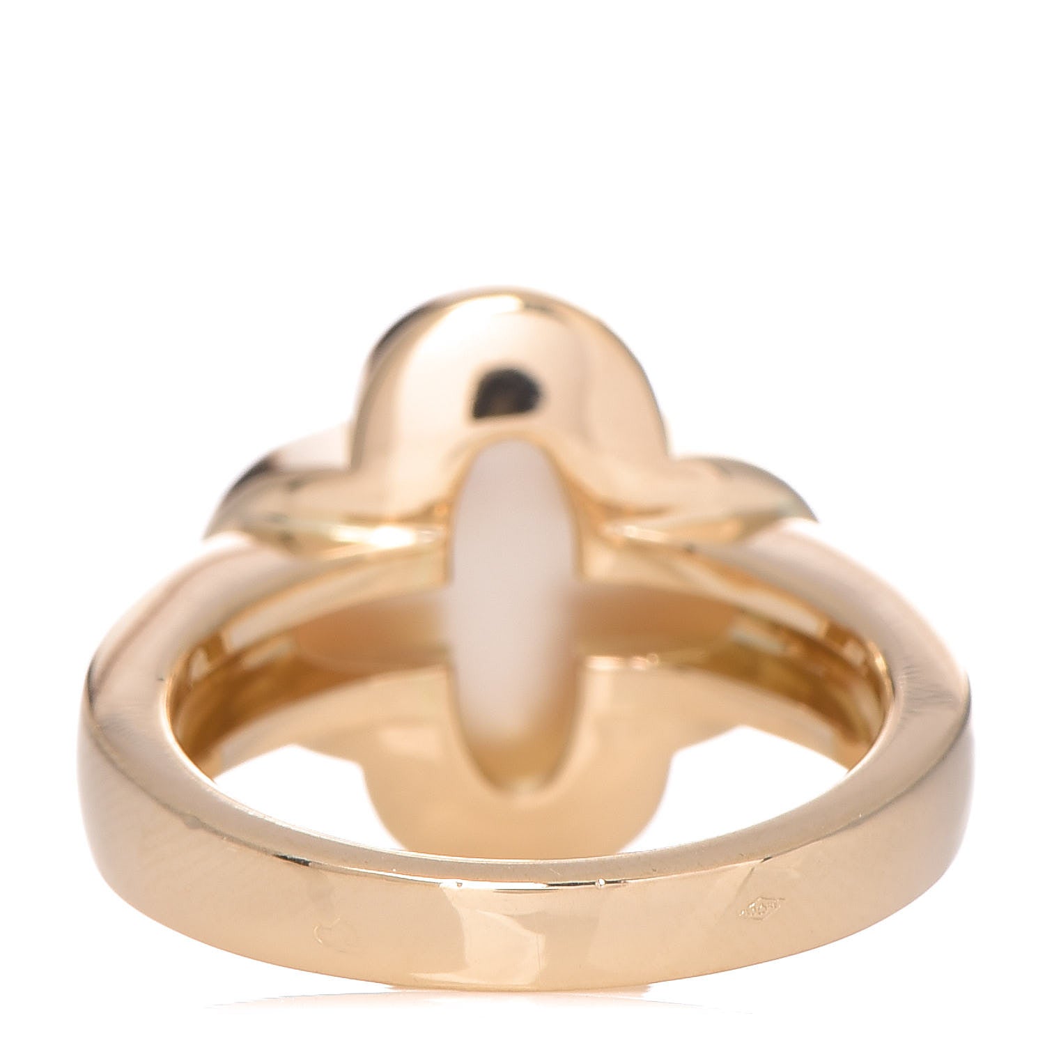 Van Cleef & Arpels 18K Yellow Gold Mother of Pearl Pure Alhambra Ring 54 6.75 4 of 7