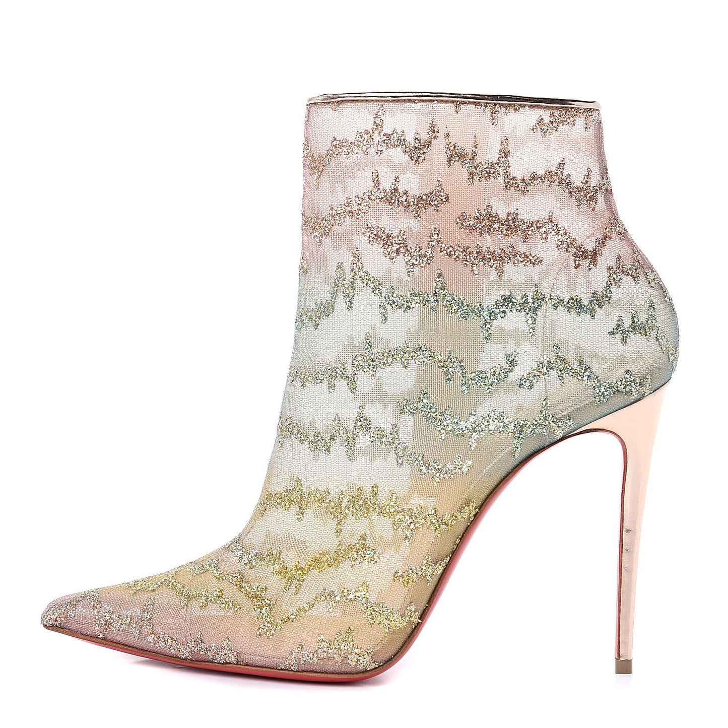 Rete Tulle Nancy Bootie 100 Ankle Boots 39.5 Multicolor Blush