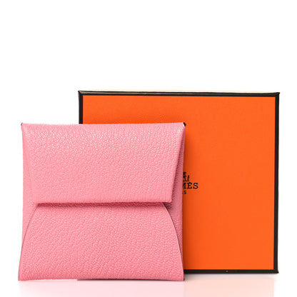 Hermes Chevre Mysore Verso Bastia Coin Purse Rose Confetti Brique 9 of 9