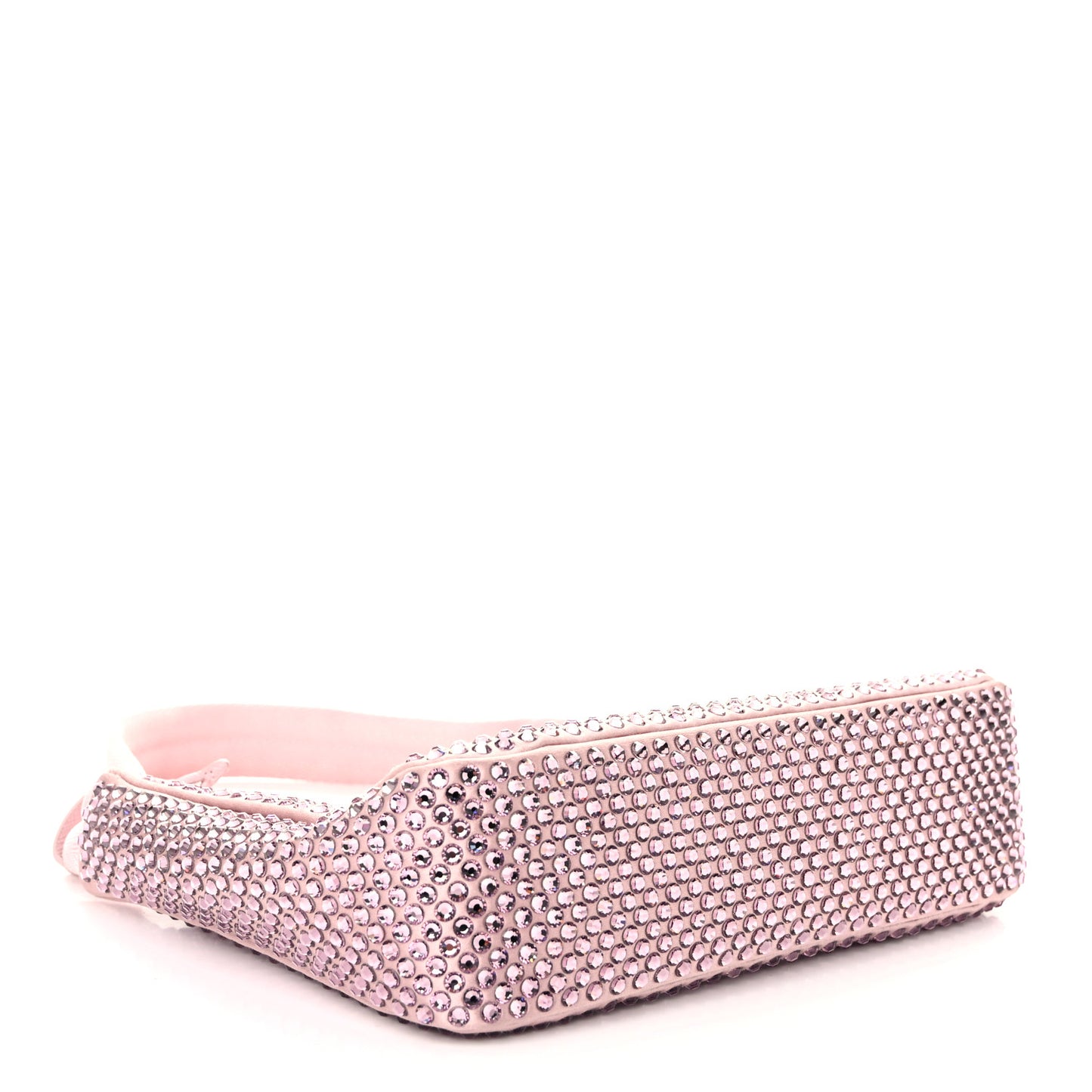 Satin Crystal Mini Re-Edition 2000 Bag Alabastro