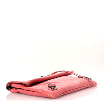 Balenciaga Agneau Classic Hardware Envelope Strap Clutch Rose Jaipur 5 of 17