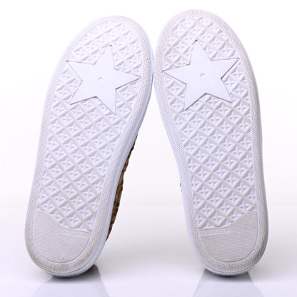 Christian Dior Velvet Oblique Womens Solar Slip On Sneakers 37 Bronze 5 of 7