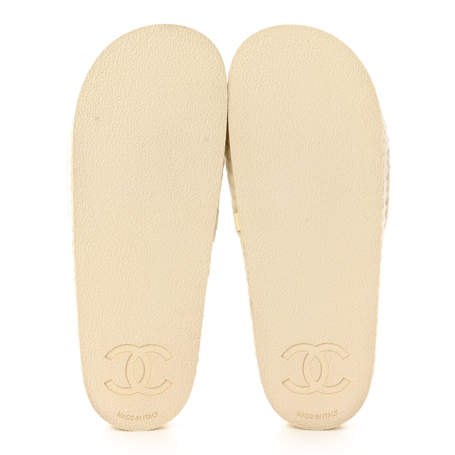 Braided Knit CC Mules 41 Ecru