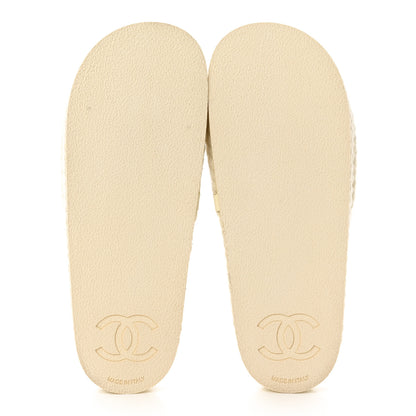 Chanel Braided Knit CC Mules 41 Ecru 5 of 7