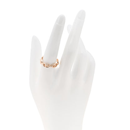 Hermes 18K Rose Gold PM Chaine d'Ancre Enchainee Ring 59 8.75 2 of 8