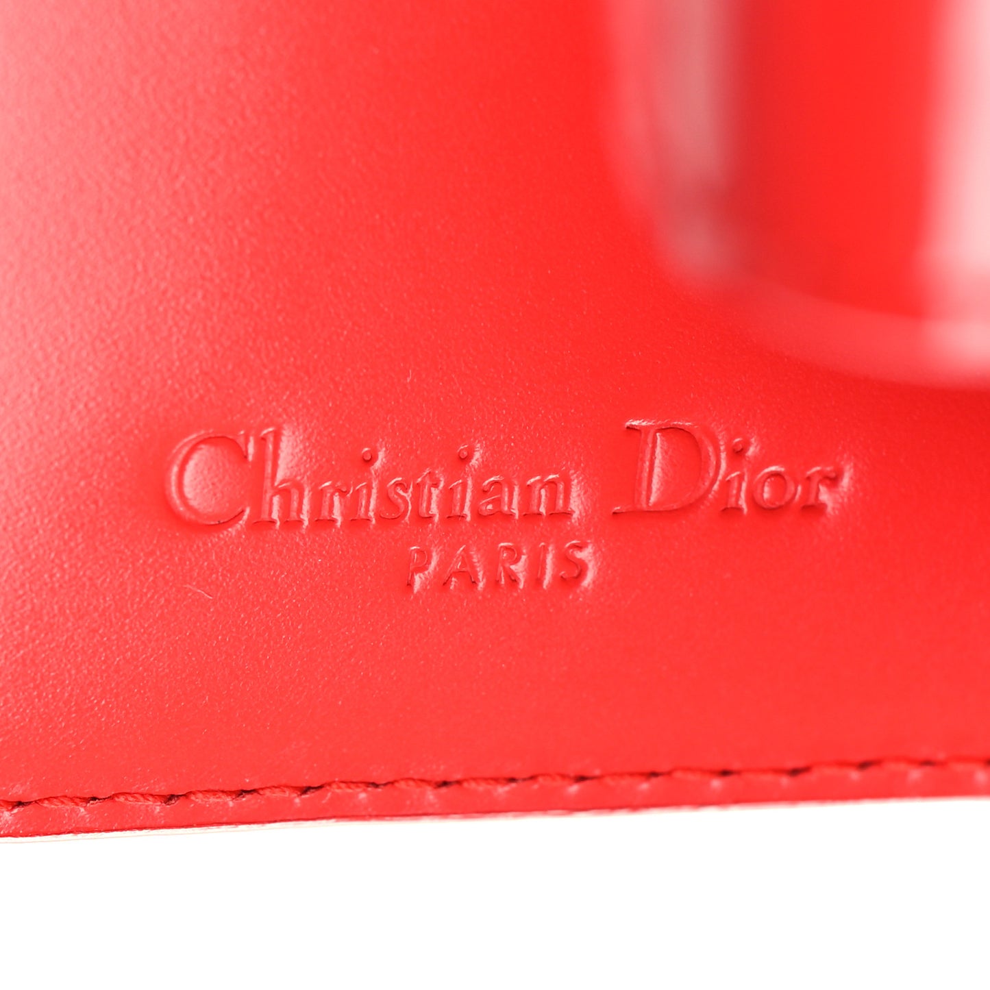 Patent Cannage Lady Dior Eden Wallet Red