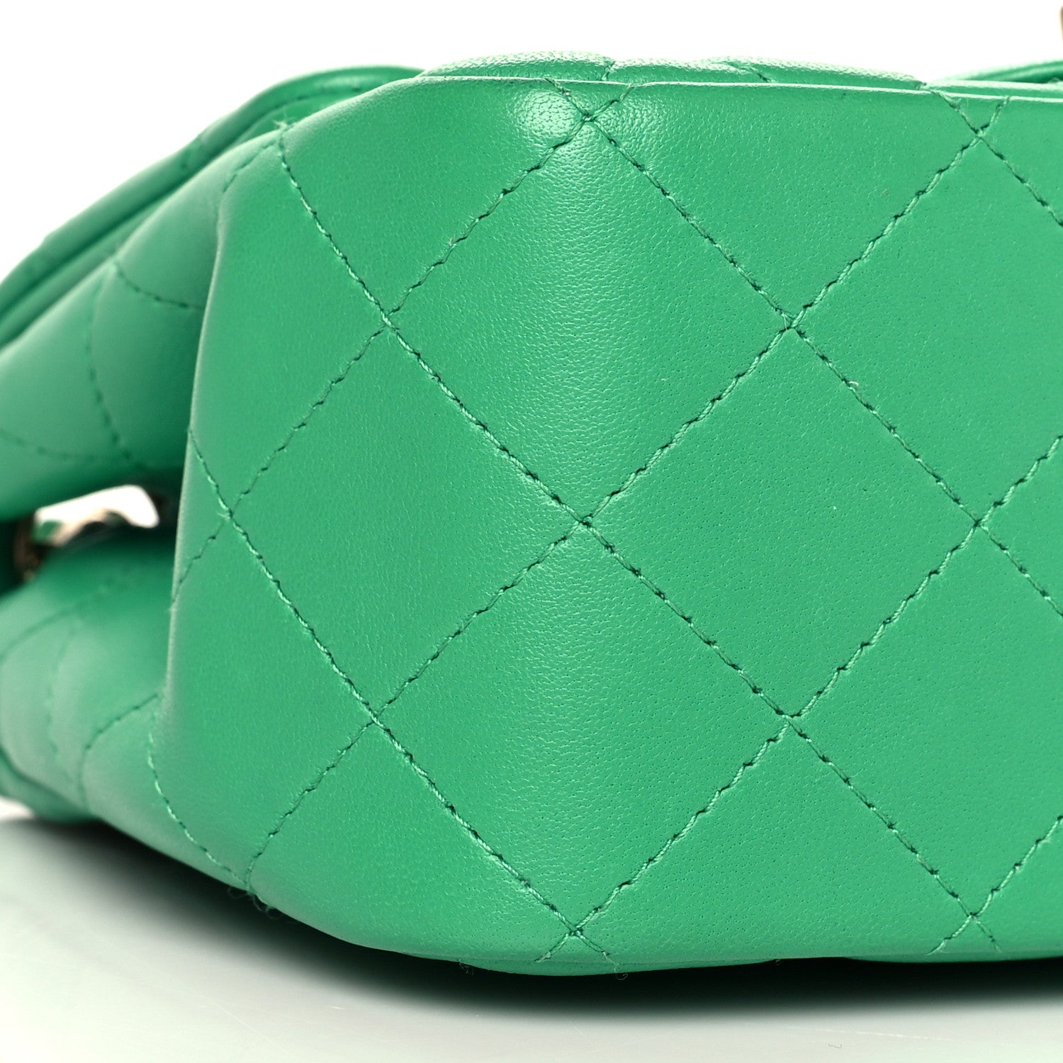 Chanel Lambskin Quilted Mini Square Flap Green 8 of 10