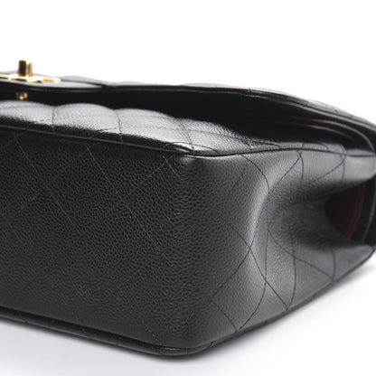 Chanel Caviar Quilted Jumbo Double Flap Black 9 of 12