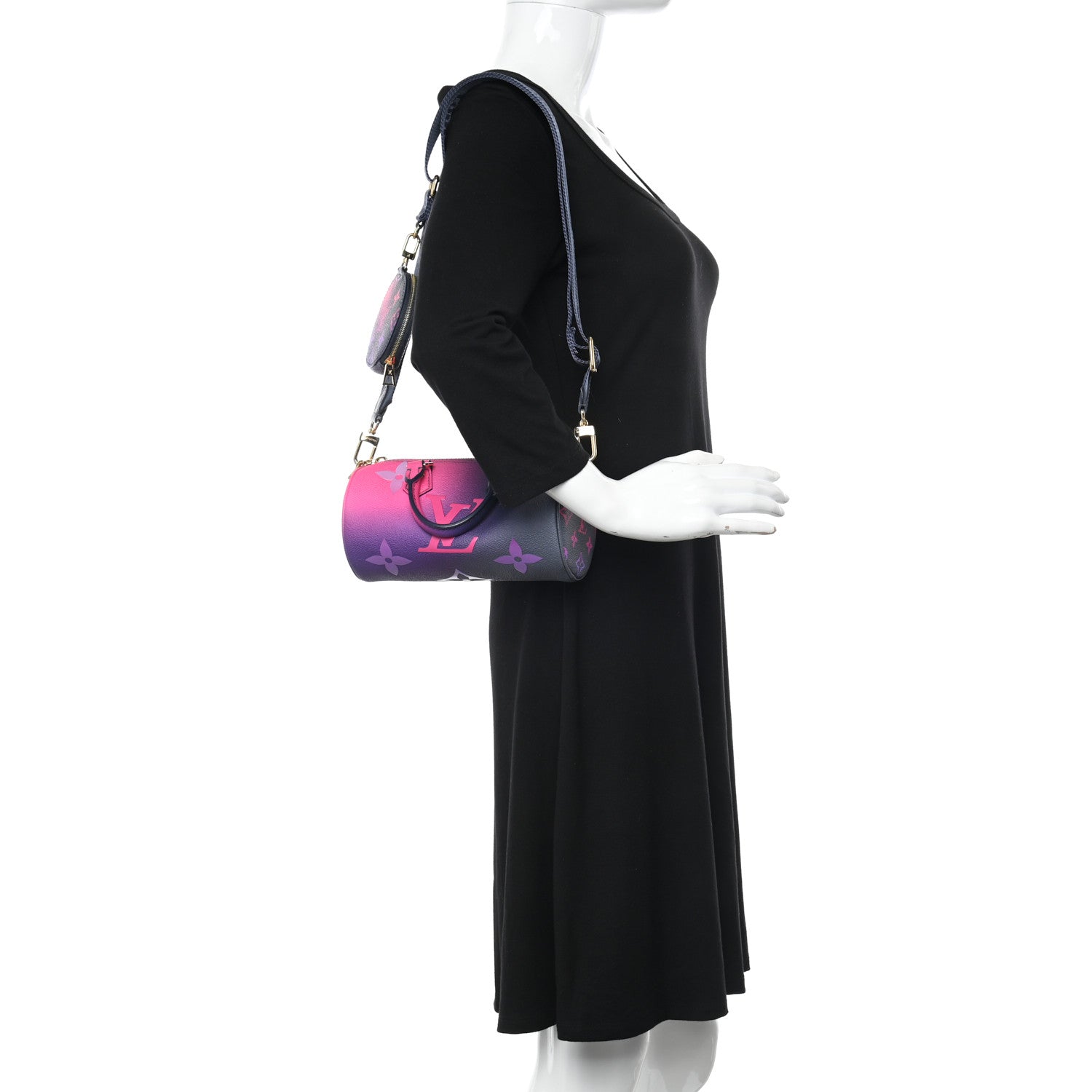 Louis Vuitton Monogram Giant Spring In The City Papillon BB Midnight Fuchsia 2 of 10